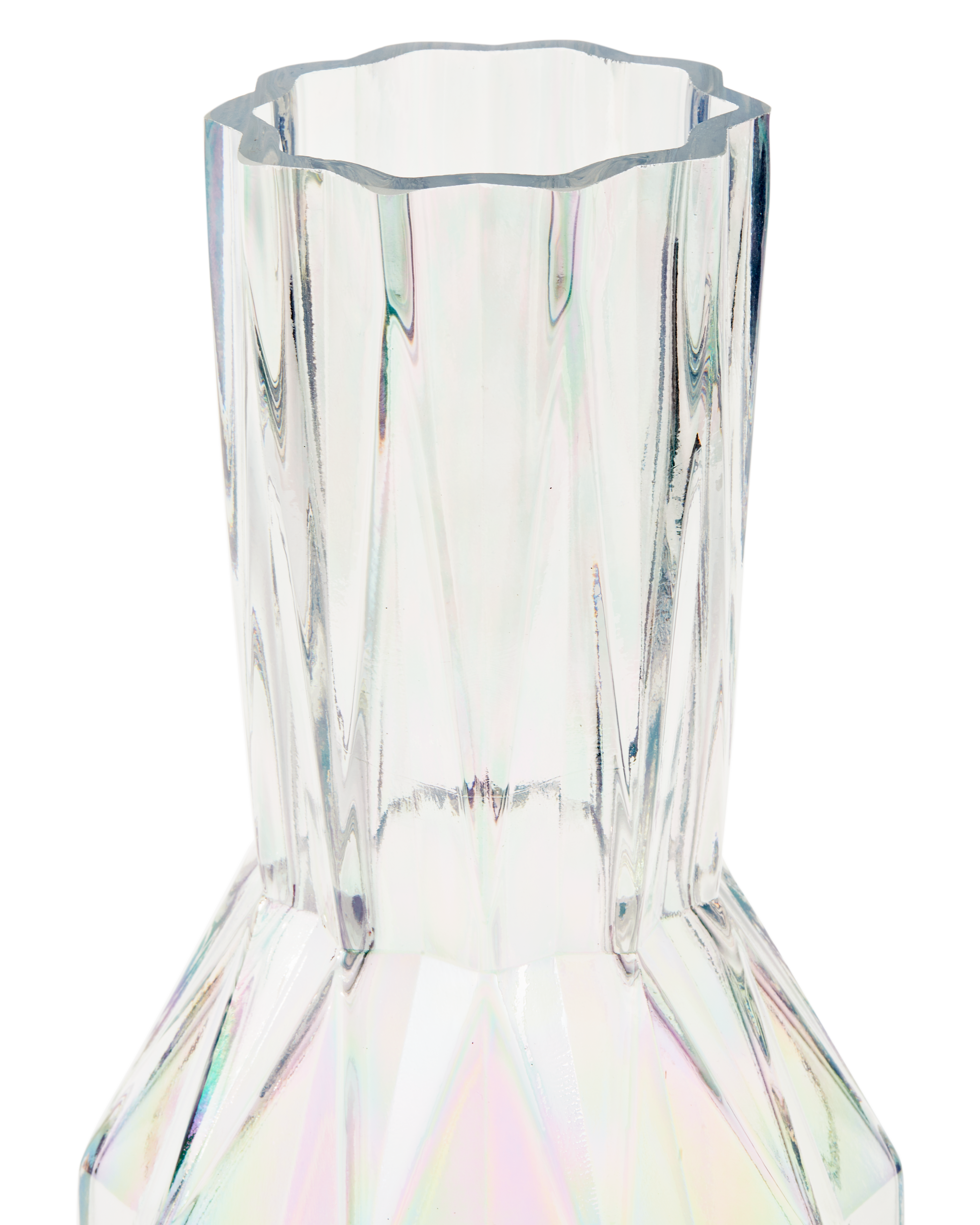 Glass Folds vase, L - multi